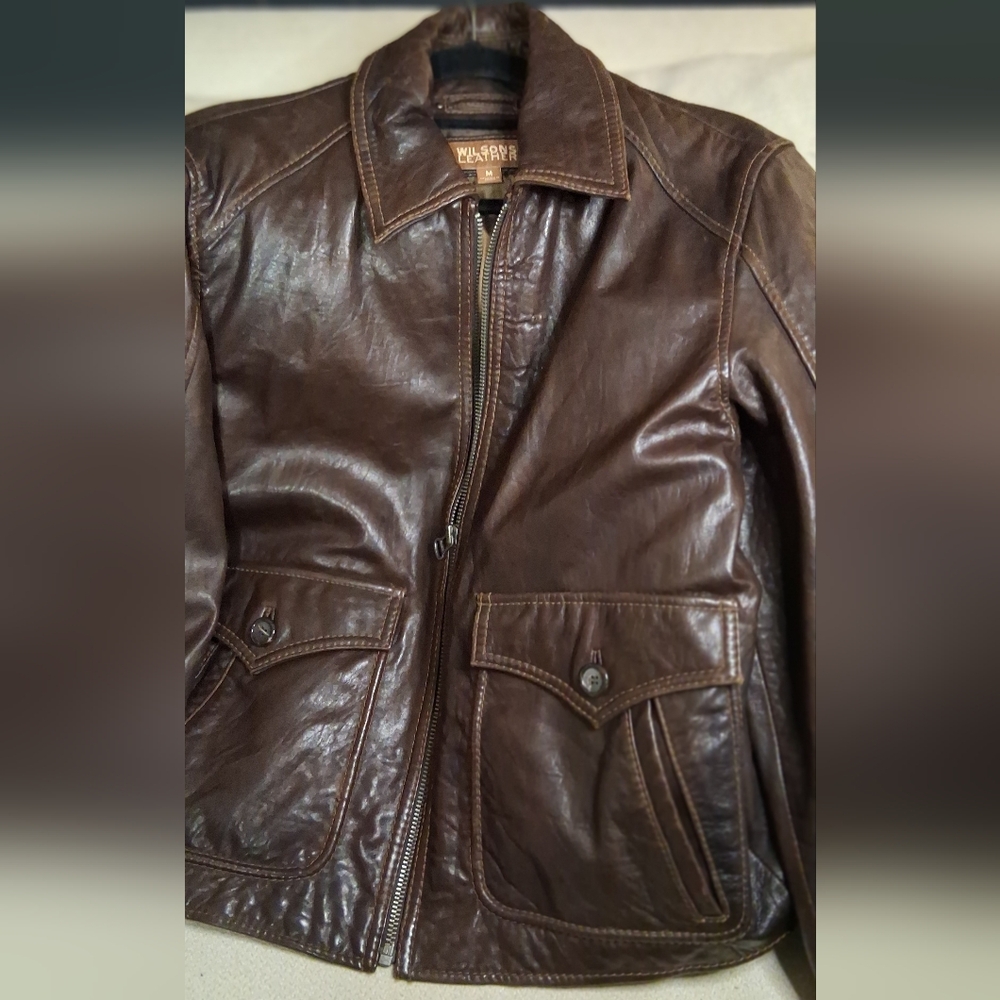 Wilsons Leather Men's Brown Jacket VINTAGE